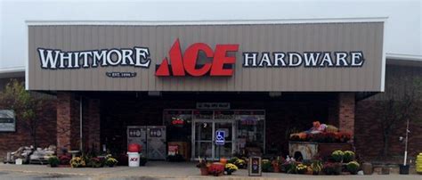 Whitmore ace hardware - 6 reviews and 3 photos of Whitmore Ace Hardware "Although a member of a large nationwide chain, Whitmore Ace Hardware in Manhattan, IL offers the personal hometown service you'd expect from an independent mom-and-pop store. Filled with all the home repair needs for the do-it-yourselfer, this store delivers helpful advice and instruction along with friendly service.